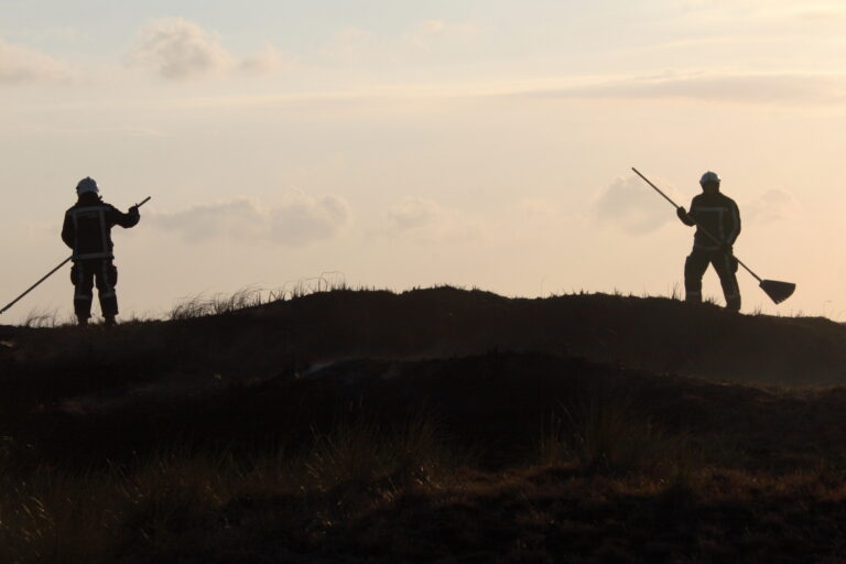 Brand in de duinen