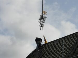 Windvaan van de kerk in Hollum