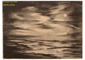 Wad bij avond van Johan Faber