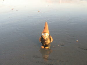 Wo&auml;termantke op het strand