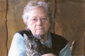 Lise de Boer met kat