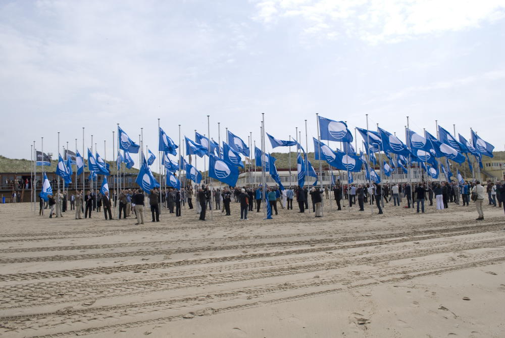 Blauwe vlag uitreiking