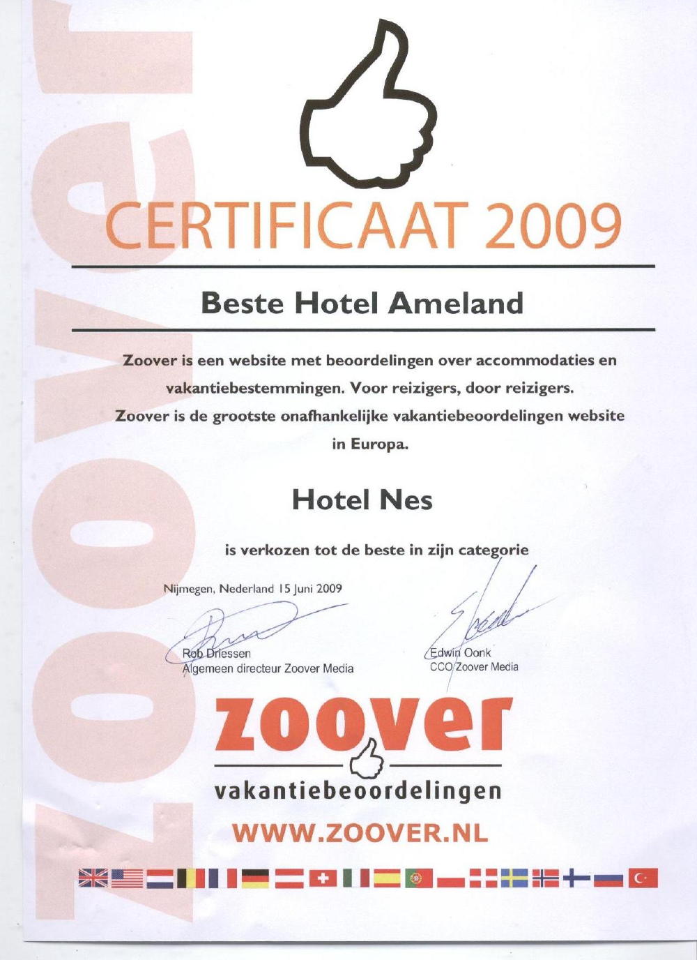 Beste hotel van Ameland