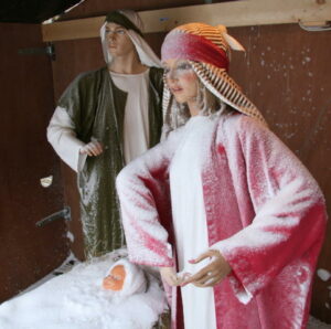 Jozef en Maria met de geknikte arm