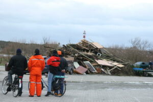 Bult hout Oudejaars vuur