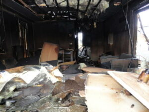 Caravan door brand verwoest
