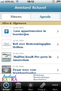 Nieuws op de app