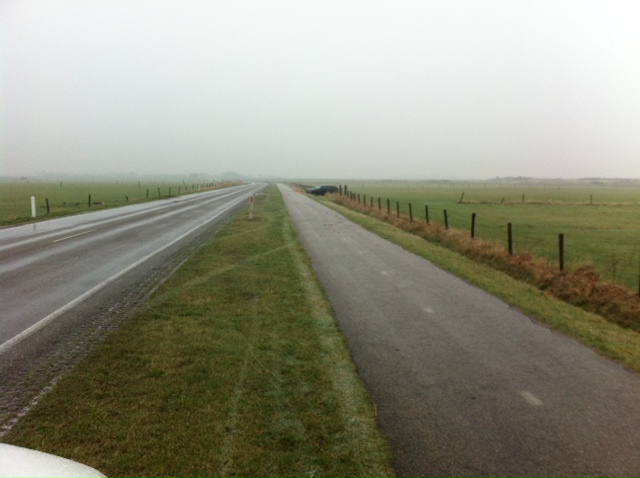 Gladde weg op Ameland