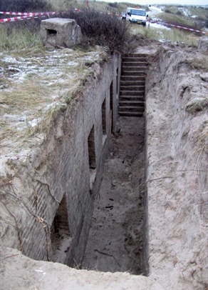 Bunker ligt bloot