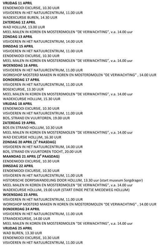 Activiteiten musea