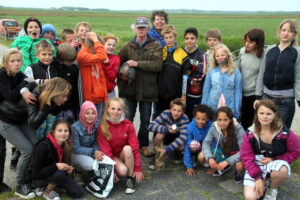 Schoolklas met huiler