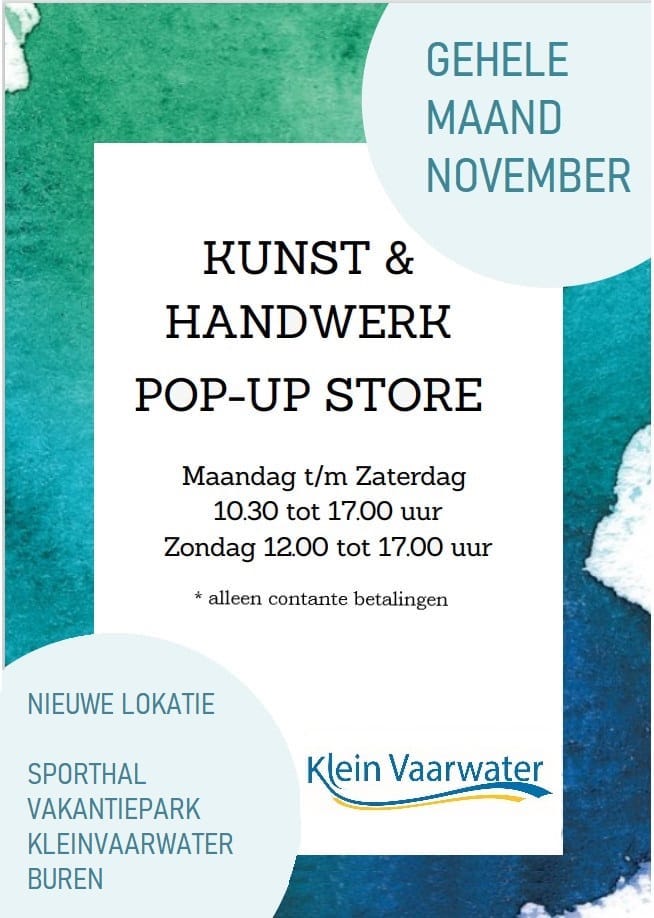 Kunst en Handwerk popup storte