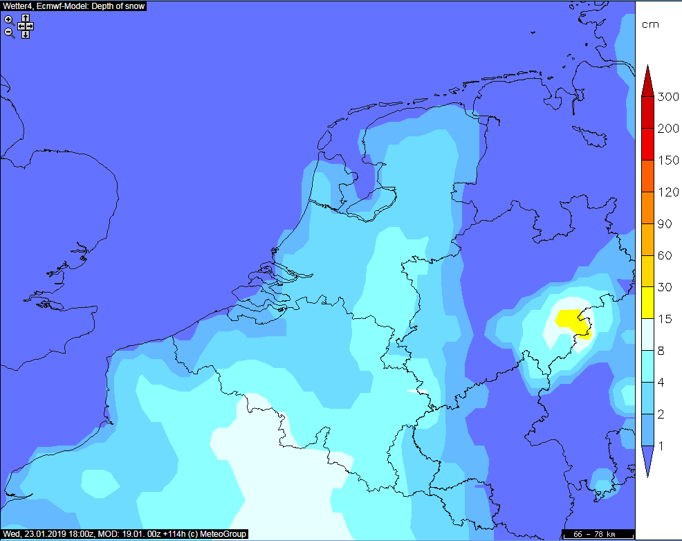 Lokaal strenge vorst en sneeuw