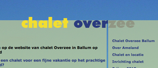 Chalet overzee