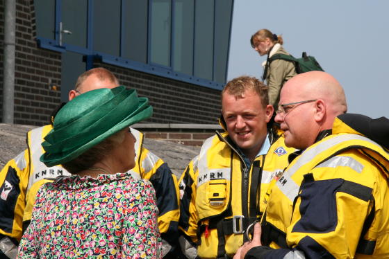 Koningin Beatrix en Bert de Boer (rechts)