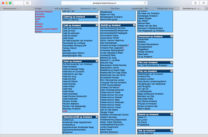 Ameland StartMenus