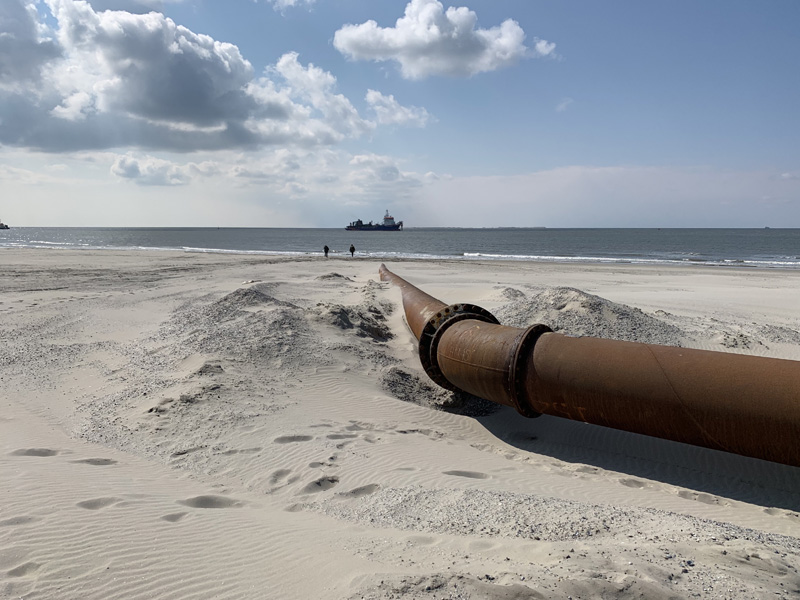 Strandsuppletie noordwestkant Ameland