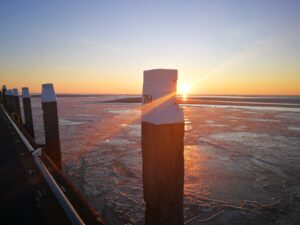 Sneldienst Ameland–Holwert dinsdag rest van de dag gestremd door ijsgang