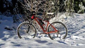 Wintermountainbiken op Ameland